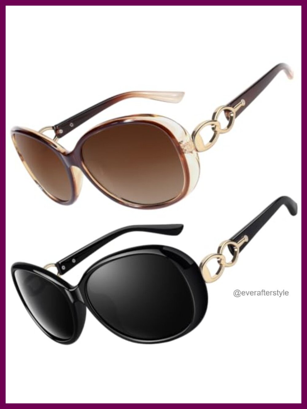 Oversized Polarized Retro Butterfly Sunglasses UV400 Full Coverage